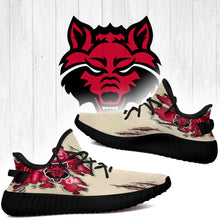 Load image into Gallery viewer, Scratch Arkansas State Red Wolves NCAA Yeezy Boost 350 v2 Shoes Christmas Gift L1810-240