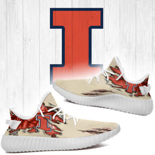 Load image into Gallery viewer, Scratch Illinois Fighting Illini NCAA Yeezy Boost 350 v2 Shoes Christmas Gift L1810-164