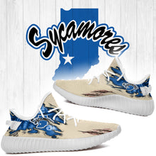 Load image into Gallery viewer, Scratch Indiana State Sycamores NCAA Yeezy Boost 350 v2 Shoes Christmas Gift L1810-161
