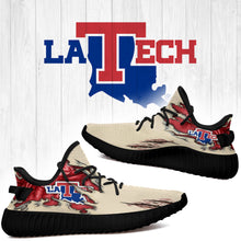 Load image into Gallery viewer, Scratch Louisiana Tech Bulldogs NCAA Yeezy Boost 350 v2 Shoes Christmas Gift L1810-143