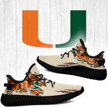 Load image into Gallery viewer, Scratch Miami Hurricanes NCAA Yeezy Boost 350 v2 Shoes Christmas Gift L1810-133