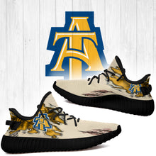Load image into Gallery viewer, Scratch North Carolina A&amp;T Aggies NCAA Yeezy Boost 350 v2 Shoes Christmas Gift L1810-109