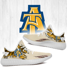 Load image into Gallery viewer, Scratch North Carolina A&amp;T Aggies NCAA Yeezy Boost 350 v2 Shoes Christmas Gift L1810-109
