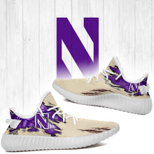 Load image into Gallery viewer, Scratch Northwestern Wildcats NCAA Yeezy Boost 350 v2 Shoes Christmas Gift L1810-98