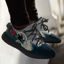 Load image into Gallery viewer, Shark San Jose Sharks NHL Yeezy Boost 350 v2 Shoes Christmas Gift L2210-024