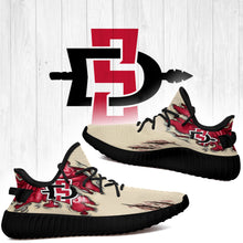 Load image into Gallery viewer, Scratch San Diego State Aztecs NCAA Yeezy Boost 350 v2 Shoes Christmas Gift L1810-70