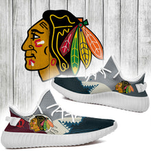 Load image into Gallery viewer, Shark Chicago Blackhawks NHL Yeezy Boost 350 v2 Shoes Christmas Gift L2210-07
