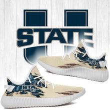 Load image into Gallery viewer, Scratch Utah State Aggies NCAA Yeezy Boost 350 v2 Shoes Christmas Gift L1810-25