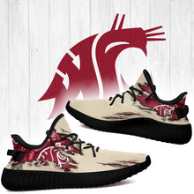 Load image into Gallery viewer, Scratch Washington State Cougars NCAA Yeezy Boost 350 v2 Shoes Christmas Gift L1810-13