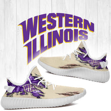 Load image into Gallery viewer, Scratch Western Illinois Leathernecks NCAA Yeezy Boost 350 v2 Shoes Christmas Gift L1810-09