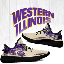 Load image into Gallery viewer, Scratch Western Illinois Leathernecks NCAA Yeezy Boost 350 v2 Shoes Christmas Gift L1810-09