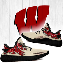 Load image into Gallery viewer, Scratch Wisconsin Badgers NCAA Yeezy Boost 350 v2 Shoes Christmas Gift L1810-05