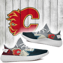 Load image into Gallery viewer, Calgary Flames NHL Yeezy Boost 350 v2 Shoes Christmas Gift L2310-05
